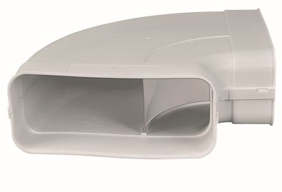 Flachkanal 222x89mm Muffe beidseitig 90° Bogen waagerecht Lüftungsbogen Küche