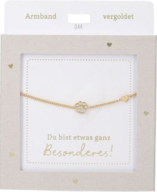 Damen Edelstahl Armband mit Herz-Anhaenger, 15-20cm Verstellbar-Pfote Gold