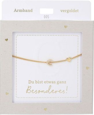 Damen Edelstahl Armband mit Herz-Anhaenger, 15-20cm Verstellbar-C Gold