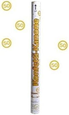 1 Shooter Konfetti-Kanone Goldene Hochzeit Kunststoff 60 cm Fuellung ca 40 g