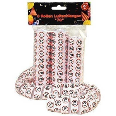 Udo Schmidt 11484 - Luftschlangen 70 , 3 Rollen- zum 70. Geburtstag