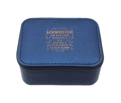 Schmuckschatulle/Schmuckkaestchen - Schmuckbox Blau Schwester