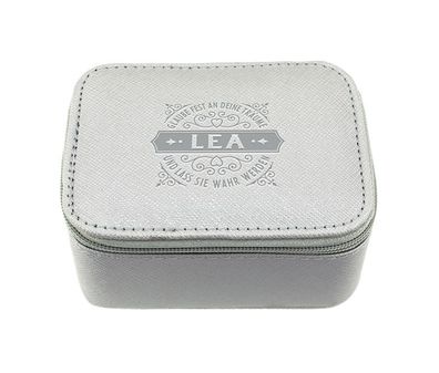 Schmuckschatulle/Schmuckkaestchen - Schmuckbox Metallic Lea