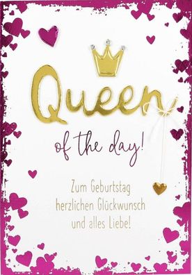 Elegance Klappkarte Grusskarte Geburtstagskarte - Herzlichen Glueckwunsch Heute ist e