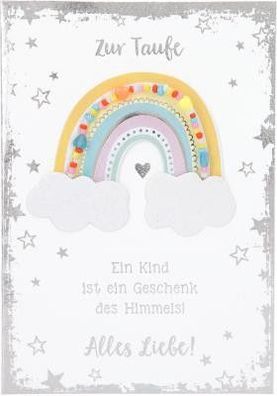 Elegance Klappkarte Grusskarte Geburtstagskarte - Zur Taufe Ein Kind ist ein Geschenk