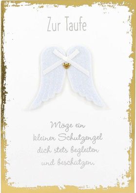 Elegance Klappkarte Grusskarte Geburtstagskarte - Zur Taufe