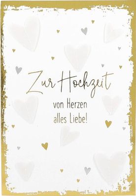 Elegance Klappkarte Grusskarte Geburtstagskarte - Die besten Wuensche zur Hochzeit