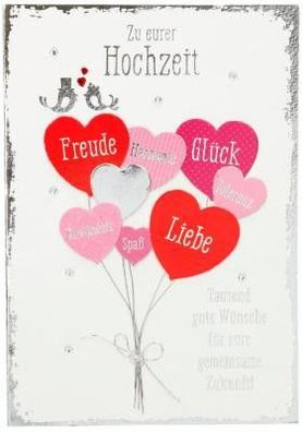 Elegance Klappkarte Grusskarte Geburtstagskarte - Zu eurer Hochzeit Tausend gute Wuen