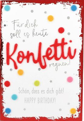 Elegance Klappkarte Grusskarte Geburtstagskarte - Happy Birthday Schoen, dass es dich