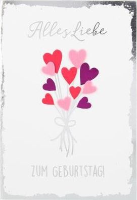 Elegance Klappkarte Grusskarte Geburtstagskarte - Alles Liebe zum Geburtstag!