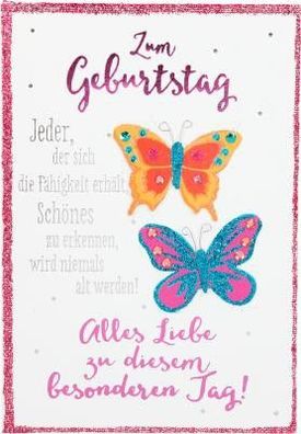 Elegance Klappkarte Grusskarte Geburtstagskarte - Zum Geburtstag Jeder, der sich die