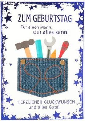 Elegance Klappkarte Grusskarte Geburtstagskarte - Zum Geburtstag Fuer einen Mann, der