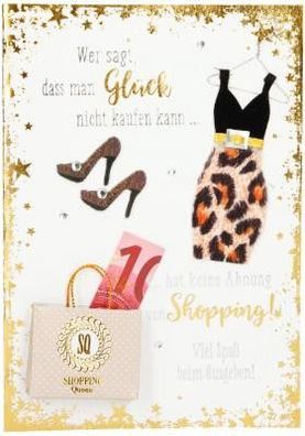 Elegance Klappkarte Grusskarte Geburtstagskarte - Wer sagt, dass man Glueck nicht kau