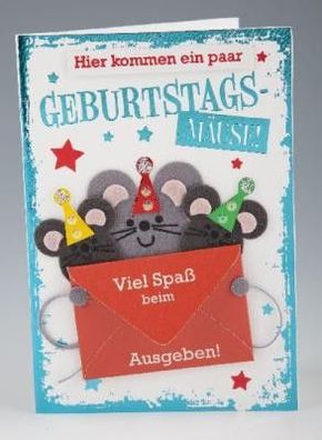 Elegance Klappkarte Grusskarte Geburtstagskarte - Hier kommen ein paar Geburtstagsmae