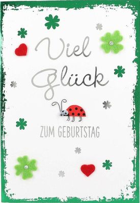 Elegance Klappkarte Grusskarte Geburtstagskarte - Heute ist dein Tag! Auf dich! Cheer