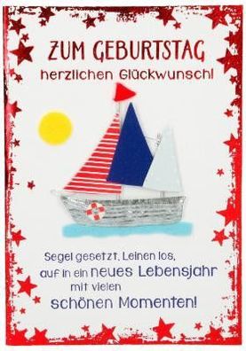 Elegance Klappkarte Grusskarte Geburtstagskarte - Zum Geburtstag herzlichen Glueckwun