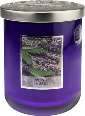 Heart & Home Duftkerze Klein Lavender-Sarge-110g Inhalt:0.110 Kilogramm (227,18 Euro