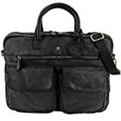 Roberto Romano handgefertigte Businesstasche Firenze aus Echtem Leder in schwarz 4820