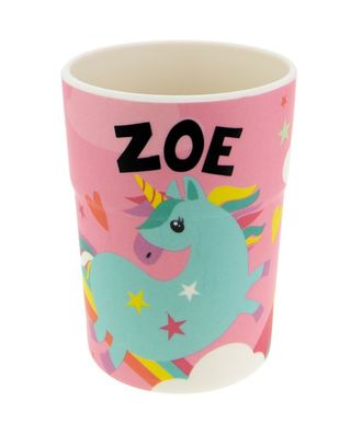 Bunter personalisierter Namens Kinderbecher mit Namen Zoe