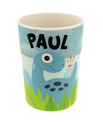 Bunter personalisierter Namens Kinderbecher mit Namen Paul