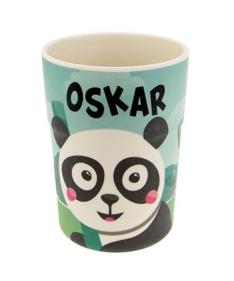 Bunter personalisierter Namens Kinderbecher mit Namen Oskar