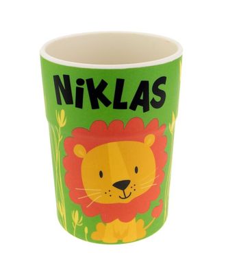 Bunter personalisierter Namens Kinderbecher mit Namen Niklas