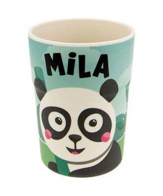 Bunter personalisierter Namens Kinderbecher mit Namen Mila