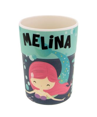 Bunter personalisierter Namens Kinderbecher mit Namen Melina