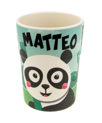 Bunter personalisierter Namens Kinderbecher mit Namen Matteo