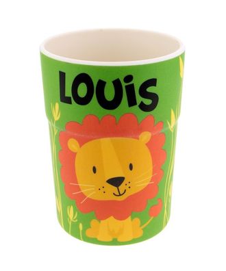 Bunter personalisierter Namens Kinderbecher mit Namen Louis