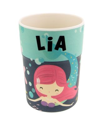 Bunter personalisierter Namens Kinderbecher mit Namen Lia