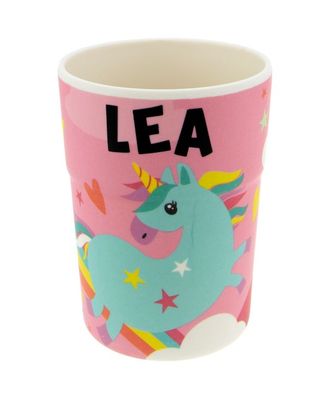 Bunter personalisierter Namens Kinderbecher mit Namen Lea