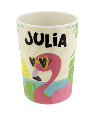 Bunter personalisierter Namens Kinderbecher mit Namen Julia