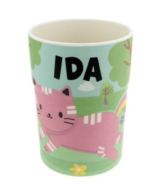 Bunter personalisierter Namens Kinderbecher mit Namen Ida