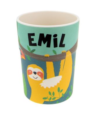 Bunter personalisierter Namens Kinderbecher mit Namen Emil