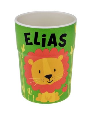 Bunter personalisierter Namens Kinderbecher mit Namen Elias