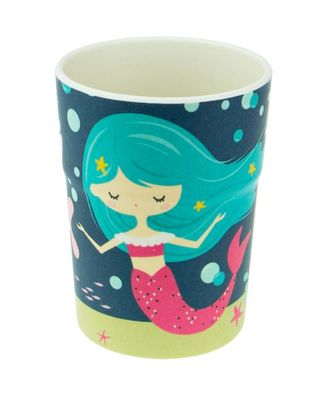 Bunter personalisierter Namens Kinderbecher Meerjungfrau