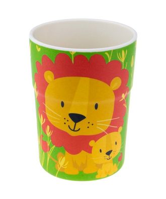 Bunter personalisierter Namens Kinderbecher Loewe