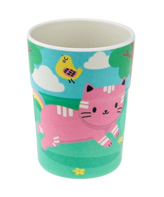 Bunter personalisierter Namens Kinderbecher Katzen