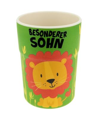 Bunter personalisierter Namens Kinderbecher Sohn