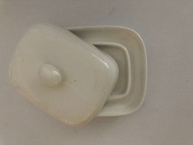 Butterdose klein aus Porzellan Serie Terrine wei