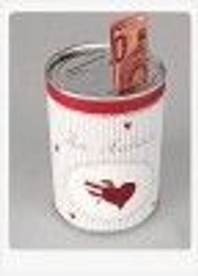 Metall Spardose rund 8x12cm Zur Hochzeit