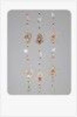 Girlande sort. 9x86cm aus Holz natur-rot 1 Girlande Modell sortiert