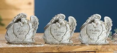 Trauerstein Engel mit Herz und Spruch 1 von 3 Varianten