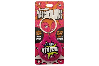 Schluesselanhaenger Super Taschenlampe mit Namen Vivien