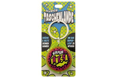 Schluesselanhaenger Super Taschenlampe mit Namen Vanessa