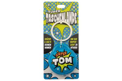 Schluesselanhaenger Super Taschenlampe mit Namen Tom