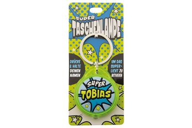 Schluesselanhaenger Super Taschenlampe mit Namen Tobias