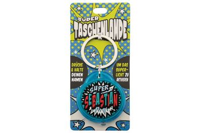Schluesselanhaenger Super Taschenlampe mit Namen Sebastian