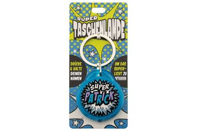Schluesselanhaenger Super Taschenlampe mit Namen Patrick